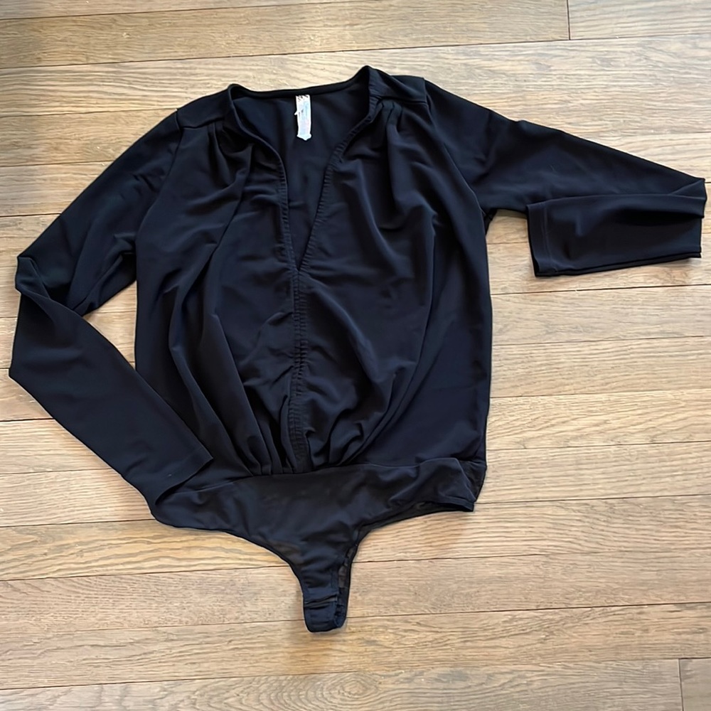 Free People Small Black Bodysuit